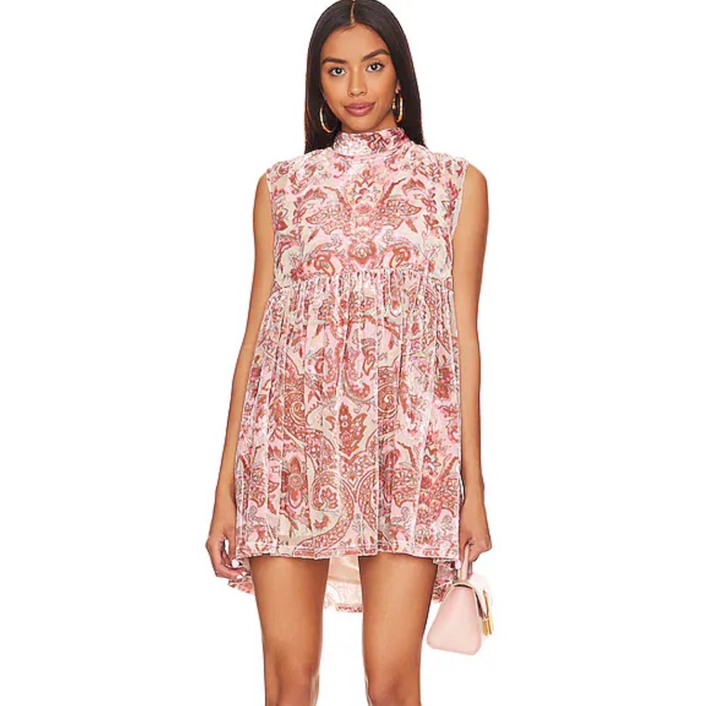 Free People All The Time Velvet Mini Dress